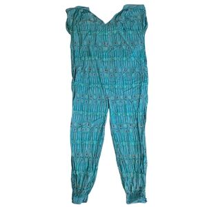Anokhi Short Sleeve Cotton Jumpsuit- M/L